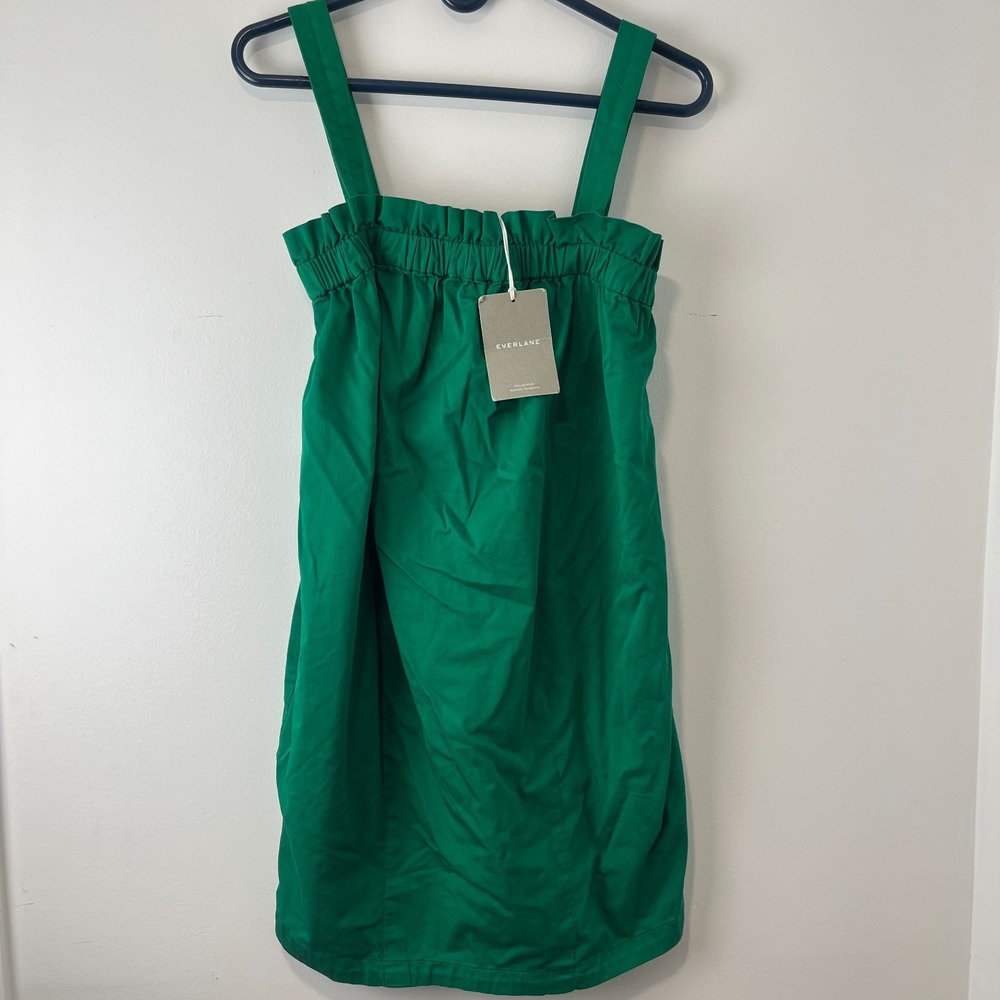 everlane dress womens S sundress green adjustable straps pocket summer date